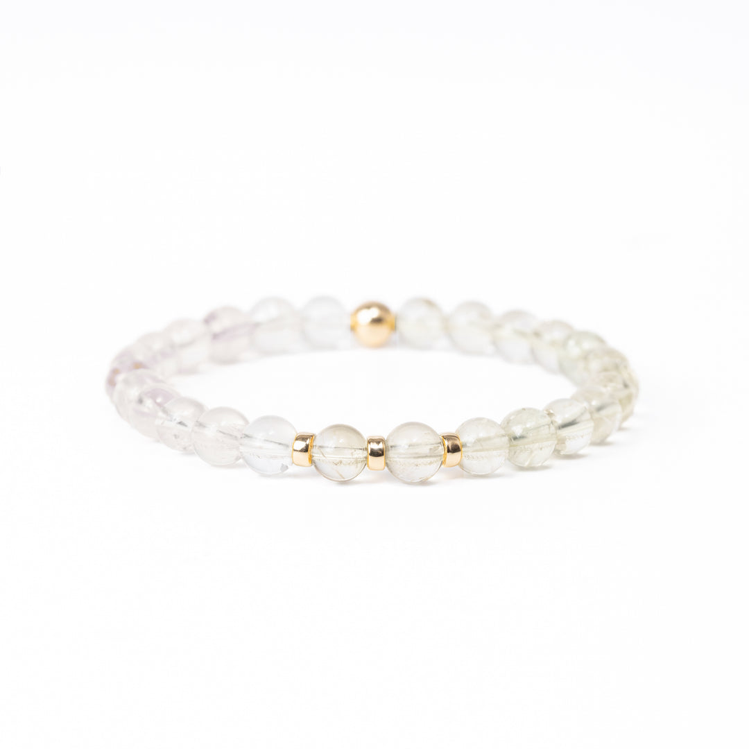 Clear Quartz Gemstone Bracelet - 6mm Beads