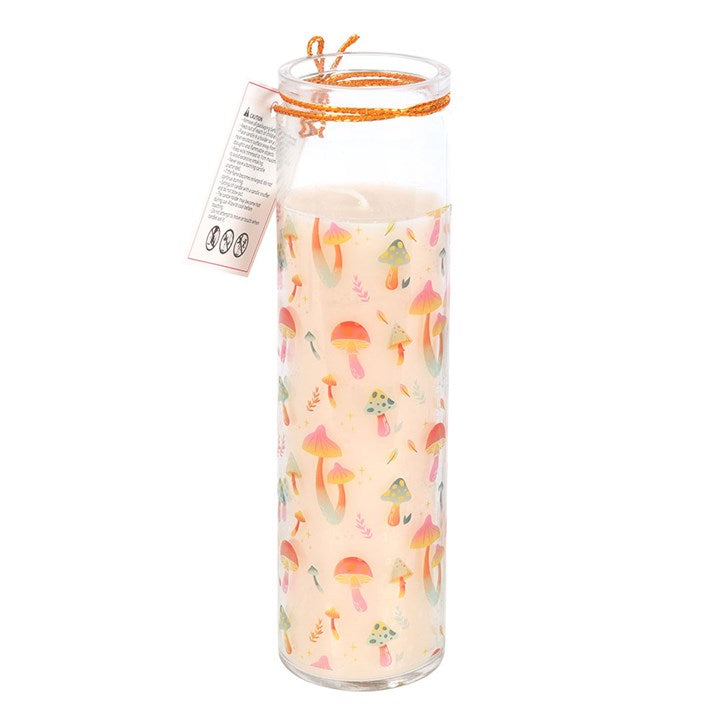 Funky Fungi Mushroom Print Tube Candle