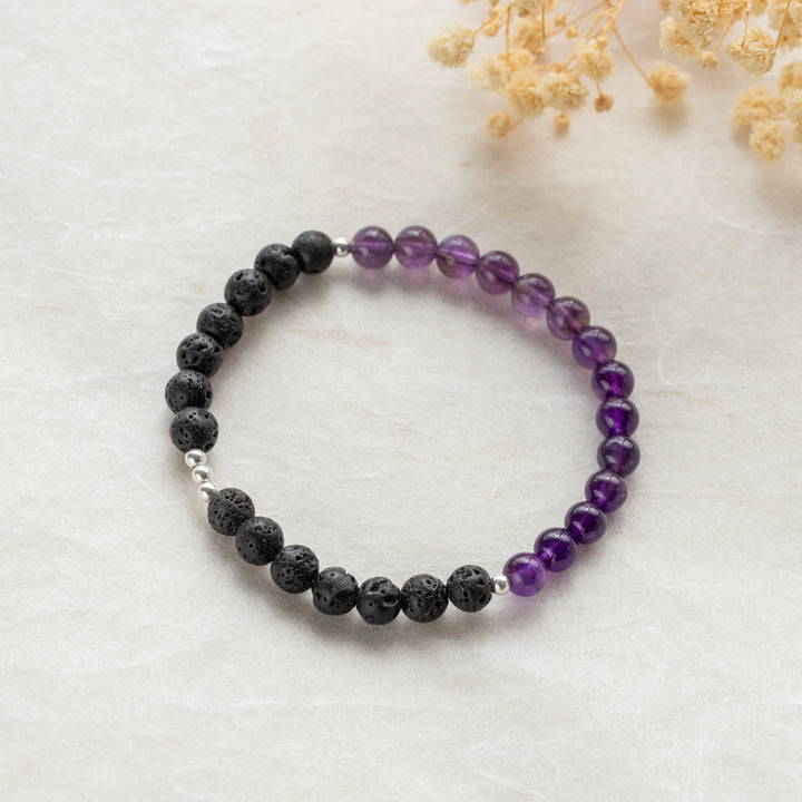 Aromatherapy Bracelet - Amethyst and Rose Quartz