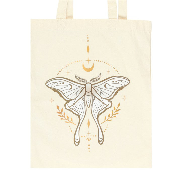 Light Luna Moth Polycotton Tote Bag