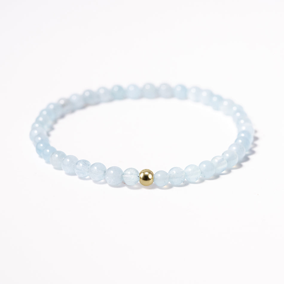 Aquamarine Gemstone Bracelet 4mm