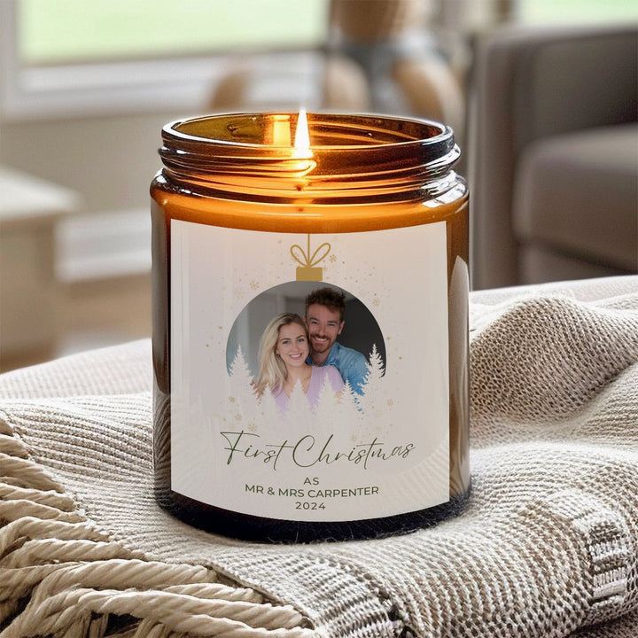 Personalised Candle - First Christmas As a Married Couple