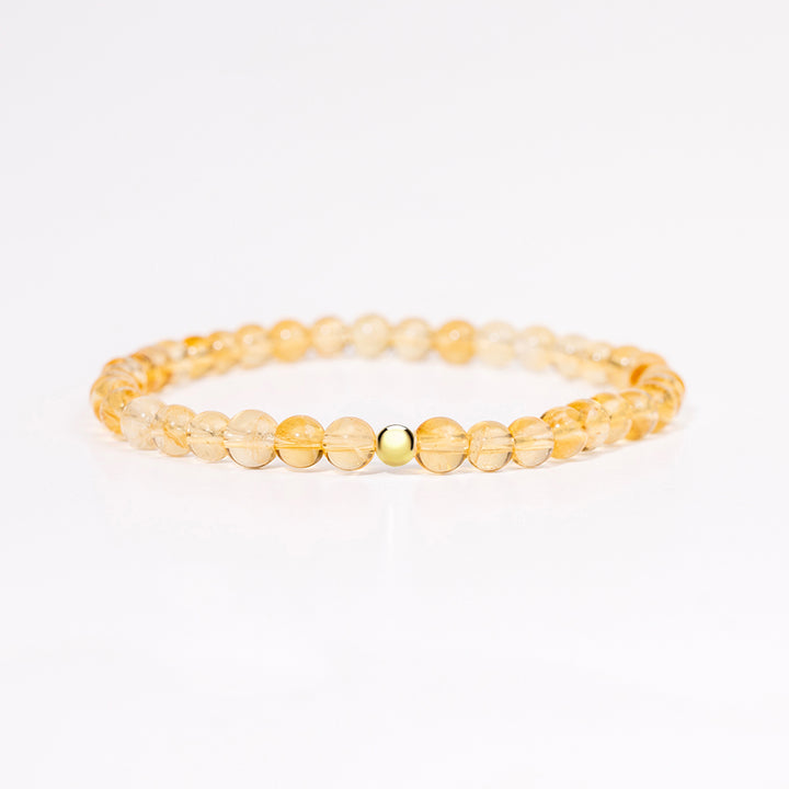 Citrine Gemstone Bracelet 4mm - Djuna Studios