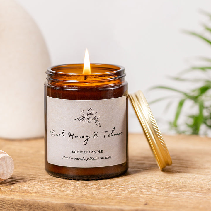 Dark Honey and Tobacco Soy Wax Candle