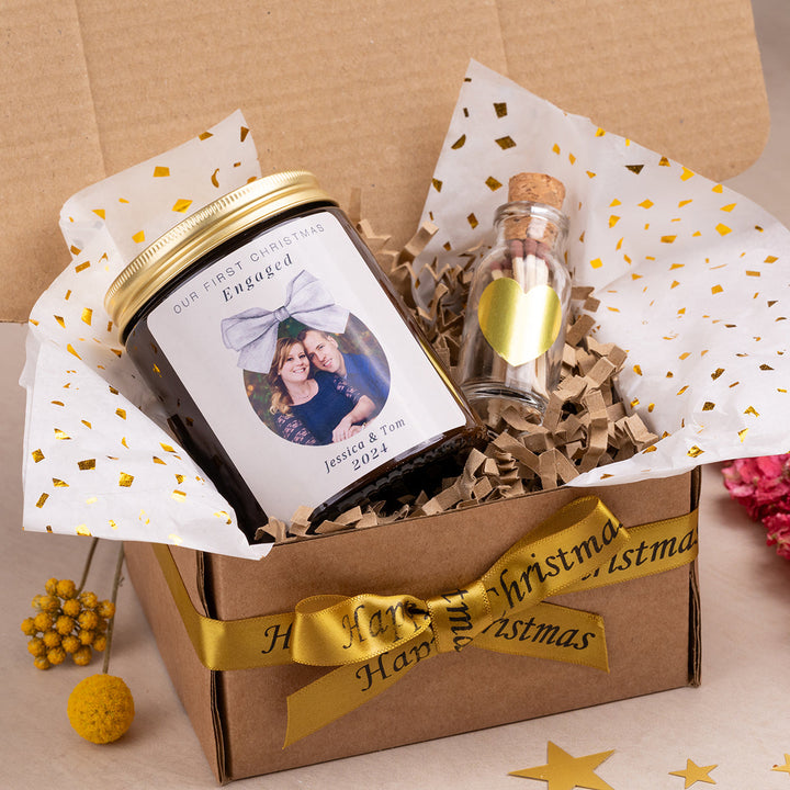 Our First Christmas Engaged Candle Gift Box