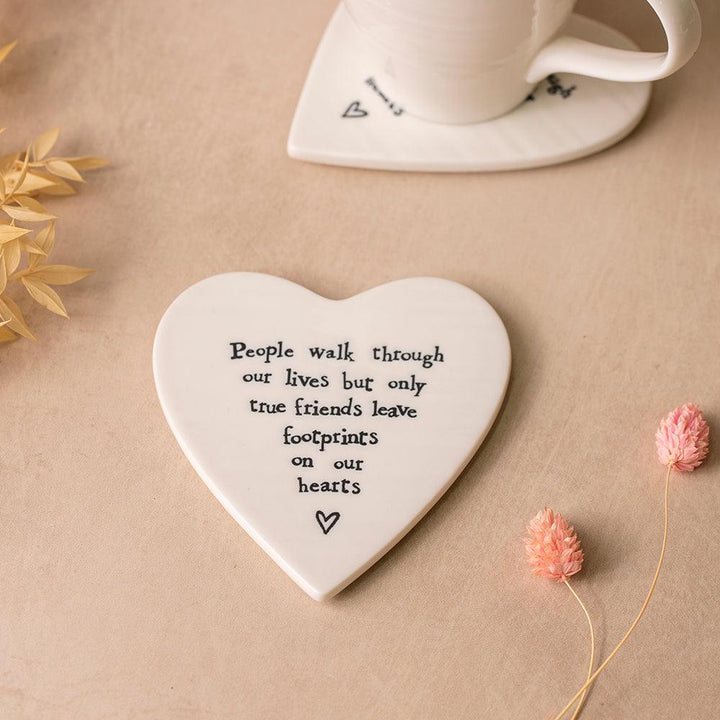 With Sympathy Gift Box - Footprints On Our Hearts Coaster