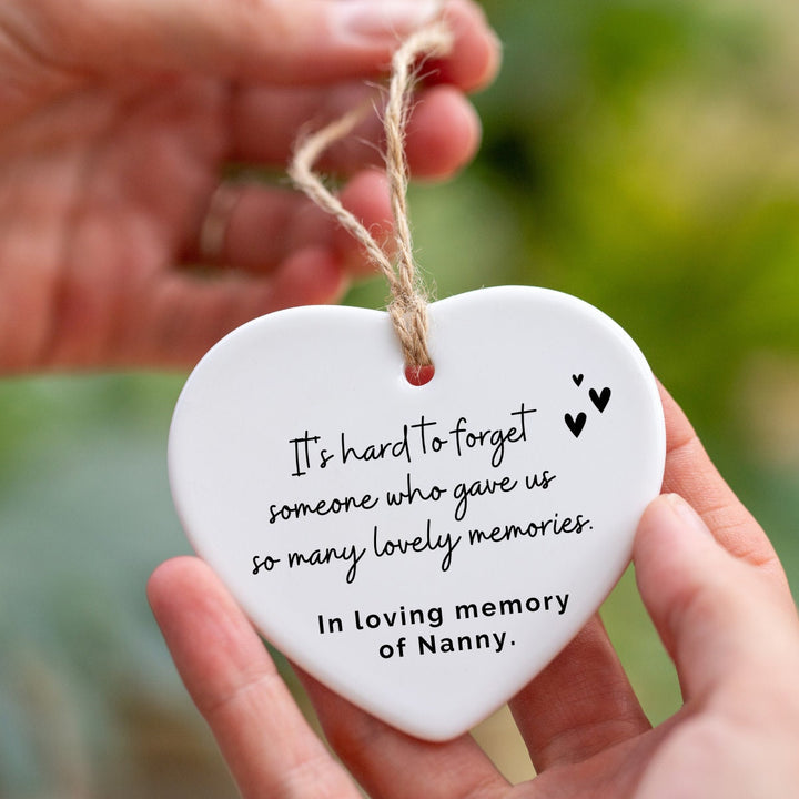 Heart Ceramic Sympathy Gift - Personalised In Love Memory Of