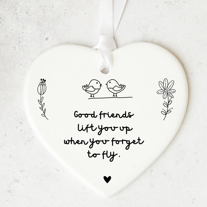 Best Friend Ceramic Heart Keepsake - Friendship Quote Gift