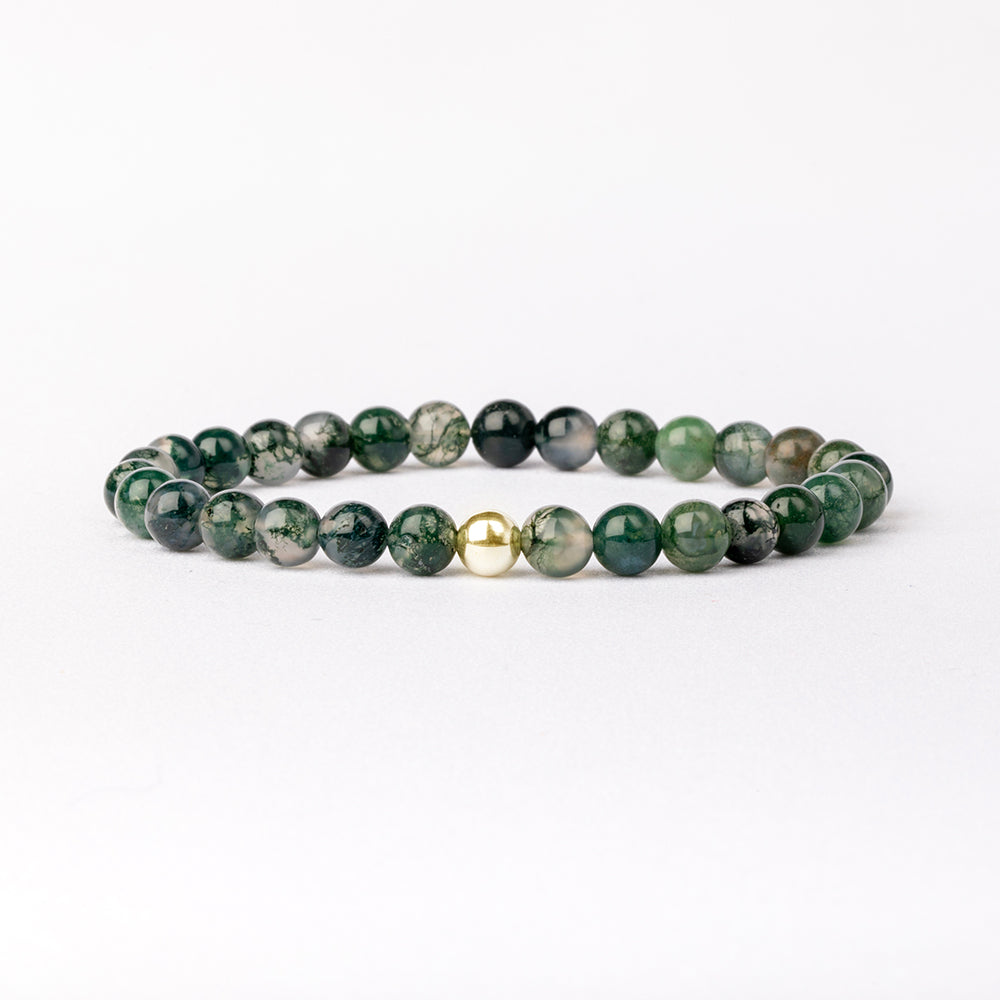 Moss Agate Essential Bracelet 6mm