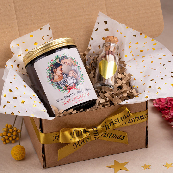 Personalised First Christmas As a Family Gift Box