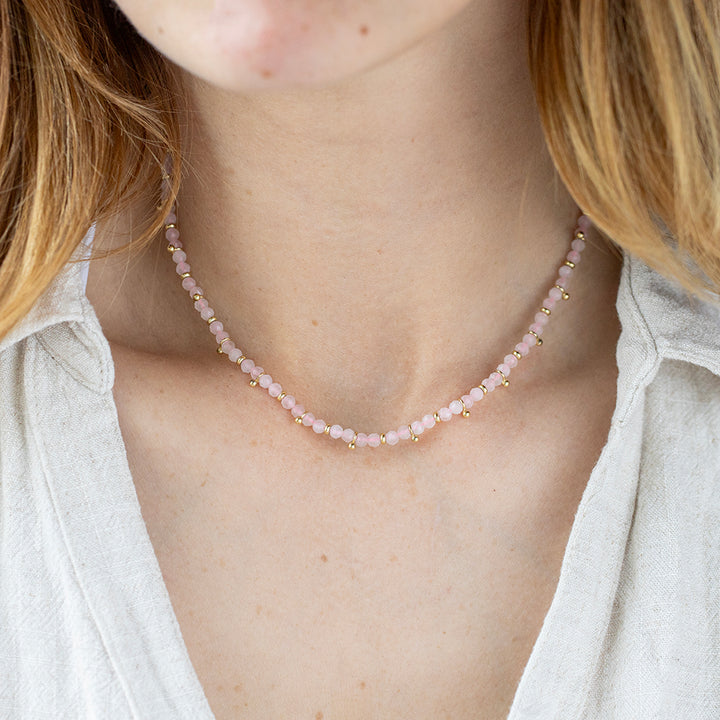 Rose Quartz Gemstone Necklace