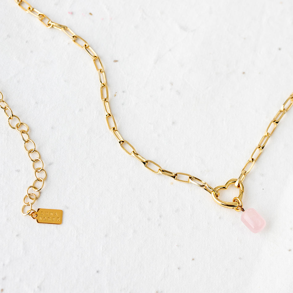 Listen to Your Heart - Rose Quartz Necklace
