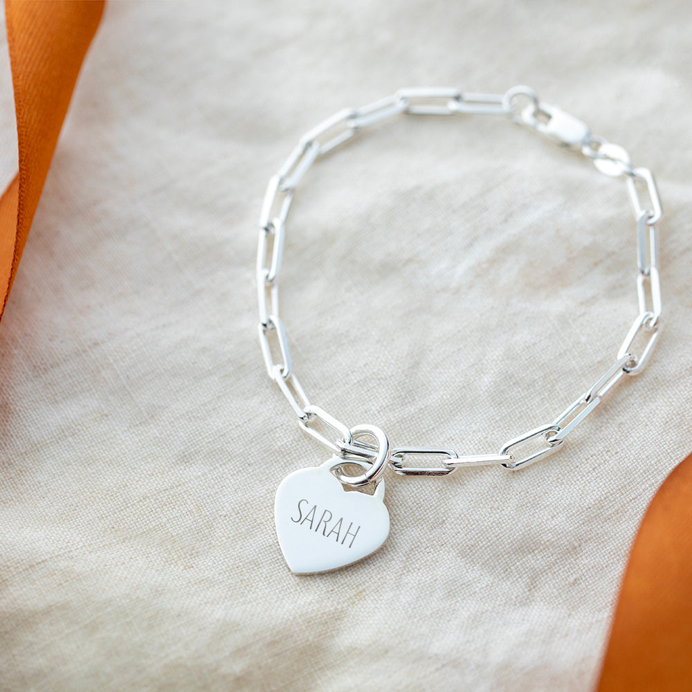 Personalised Paperchain & Heart Bracelet