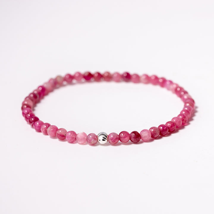 Pink Tourmaline Gemstone Bracelet 4mm