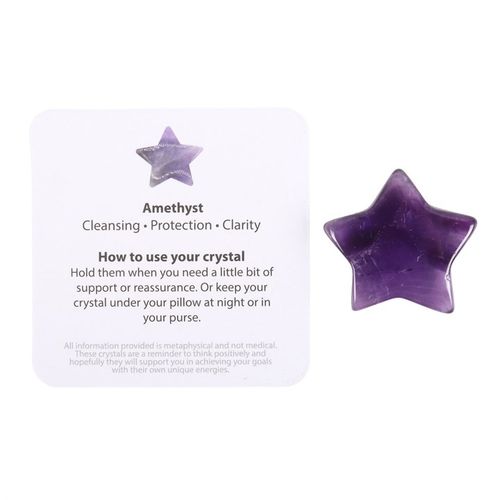 Friends Are Like Stars Lucky Amethyst Crystal Star in a Bag - Djuna Studios