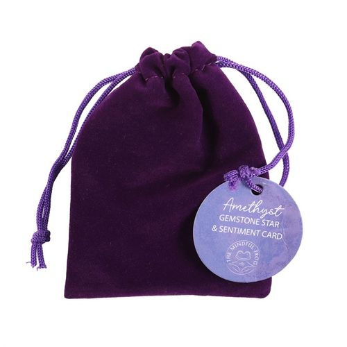 Friends Are Like Stars Lucky Amethyst Crystal Star in a Bag - Djuna Studios