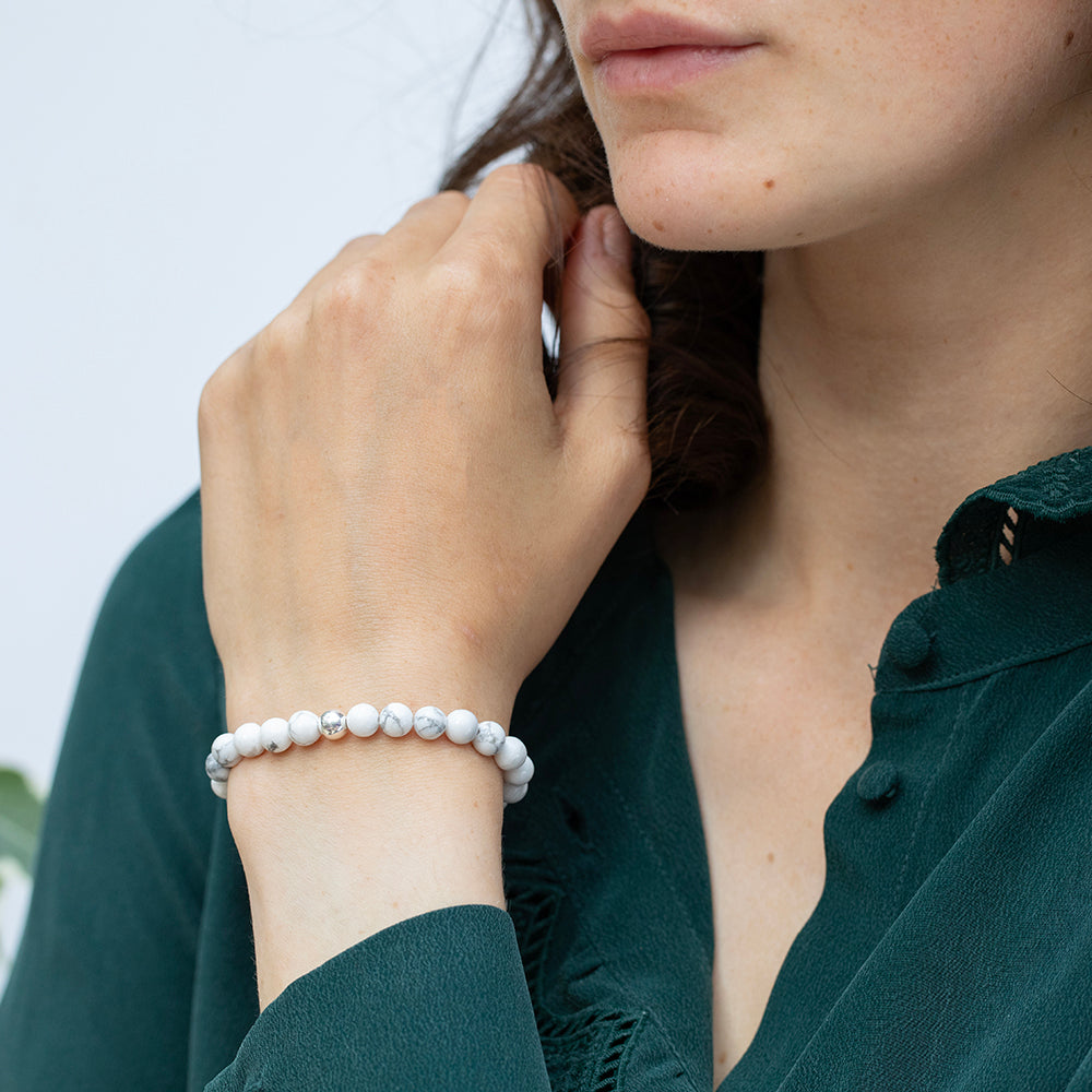 White Howlite Essential Bracelet 6mm