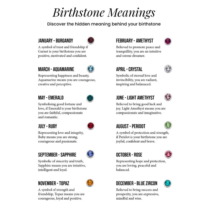 January Birthstone Earrings - Burgundy Crystal