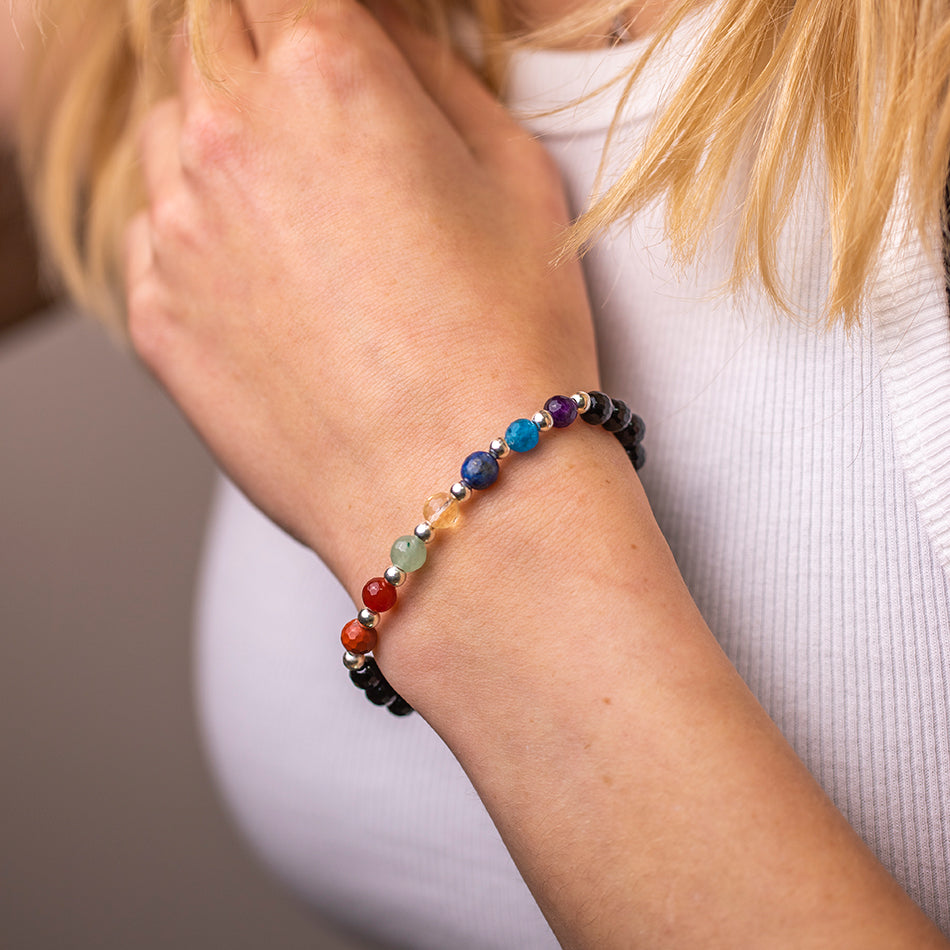 Chakra Bracelet with Tourmaline