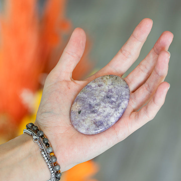 Lepidolite Palm Stone