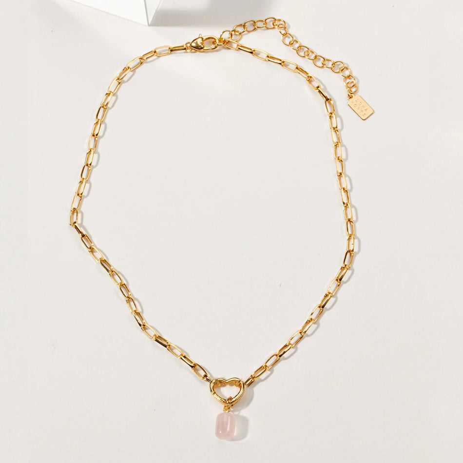 Listen to Your Heart - Rose Quartz Necklace