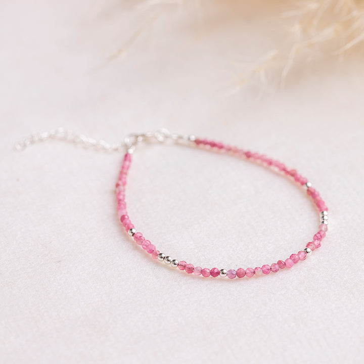 Pink Tourmaline Bracelet - Dainty