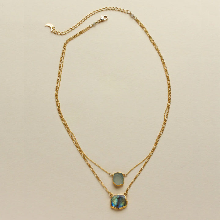 Labradorite Layered Necklace Set