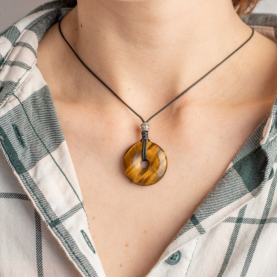 Tiger Eye Crystal Necklace for Confidence